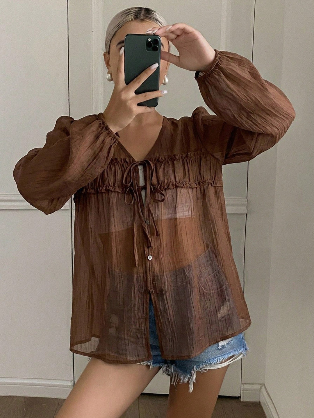 Bluza SHEIN, maro