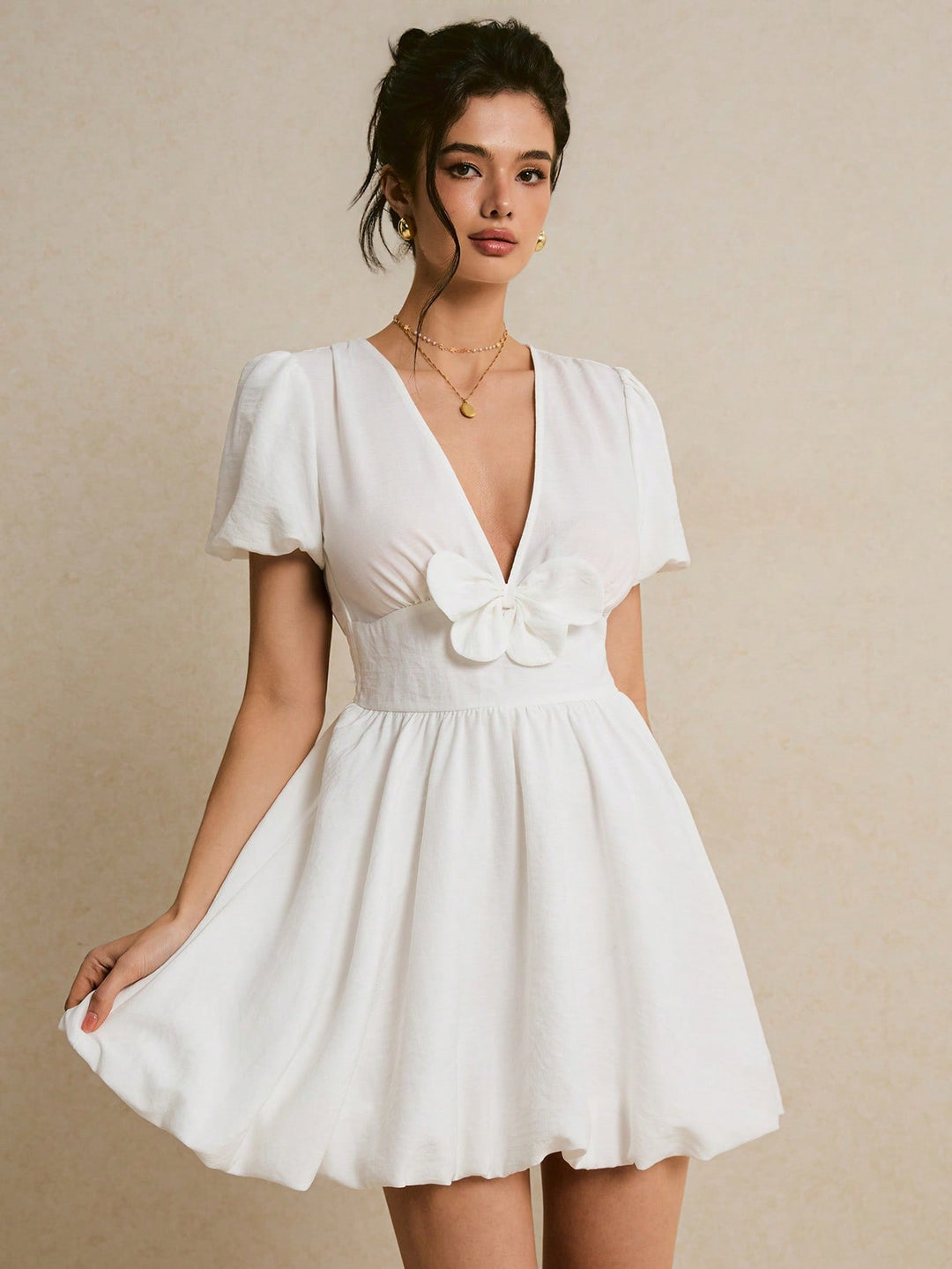 Rochie scurtă SHEIN, alb