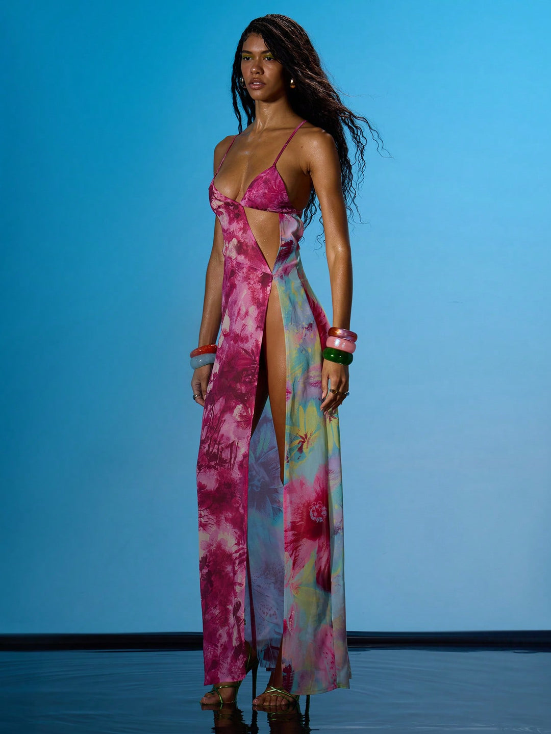 Rochie maxi SHEIN, mix culori