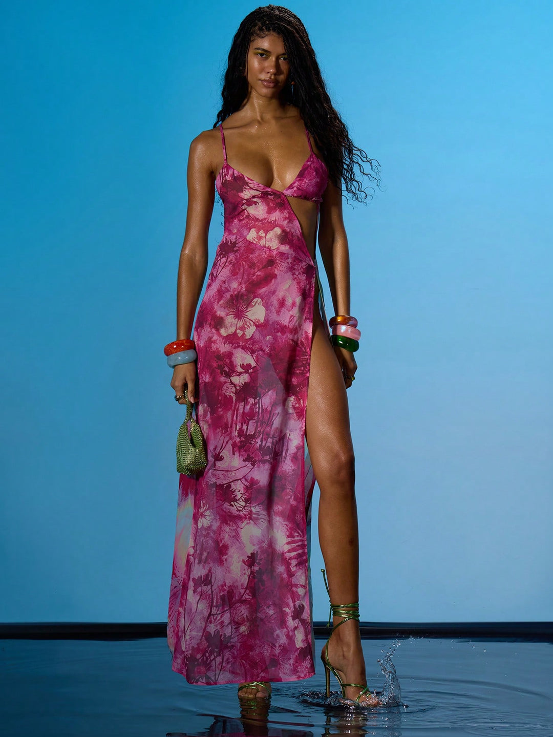 Rochie maxi SHEIN, mix culori