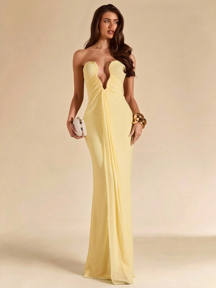 Rochie maxi SHEIN, galben