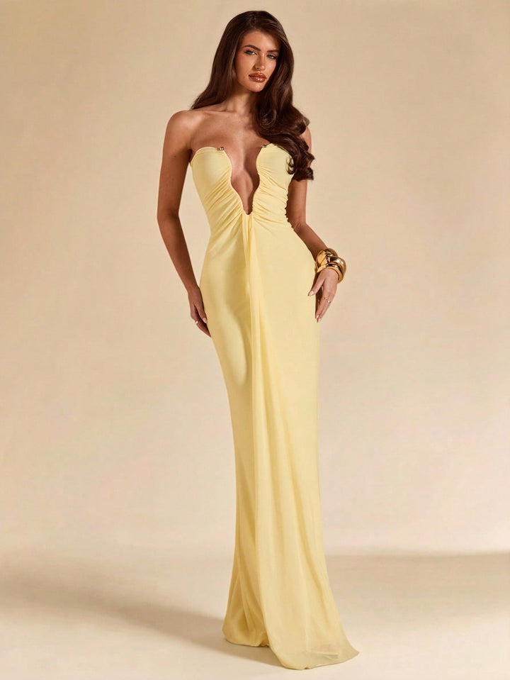 Rochie maxi SHEIN, galben