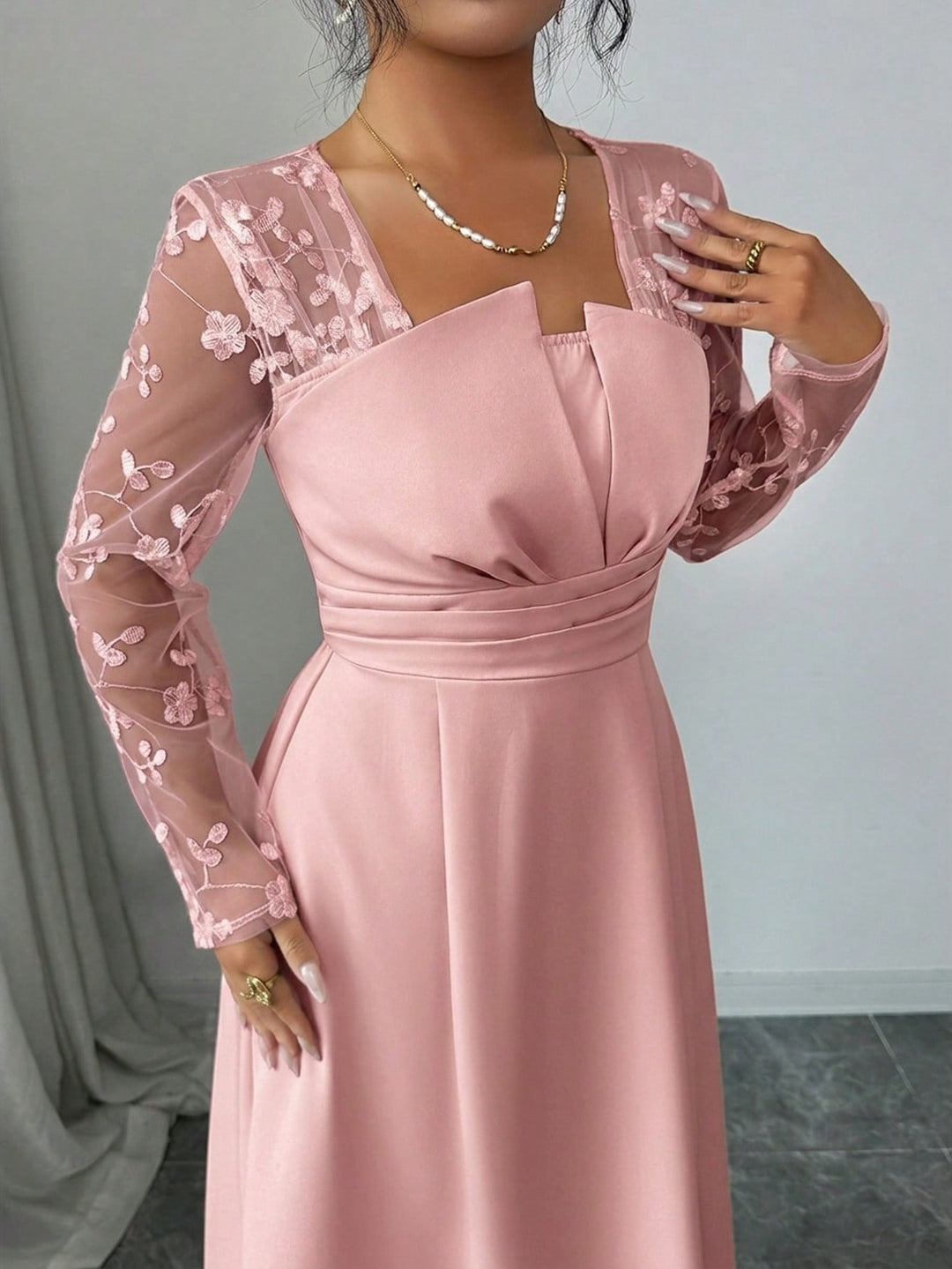 Rochie midi SHEIN, roz