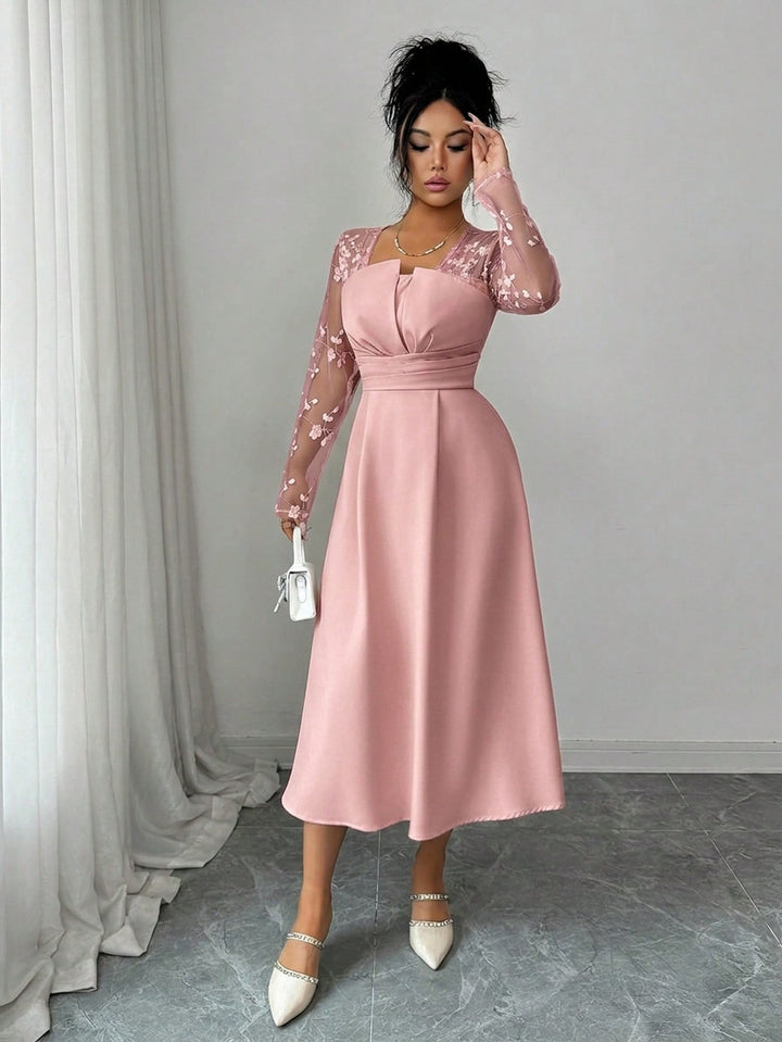Rochie midi SHEIN, roz