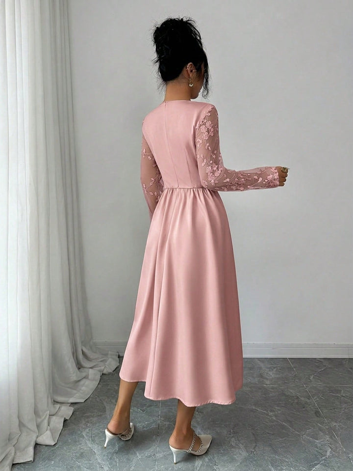 Rochie midi SHEIN, roz