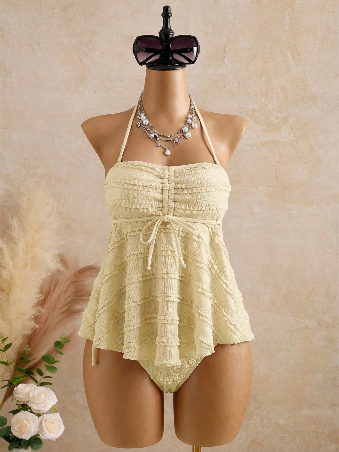 Costum de baie SHEIN, galben