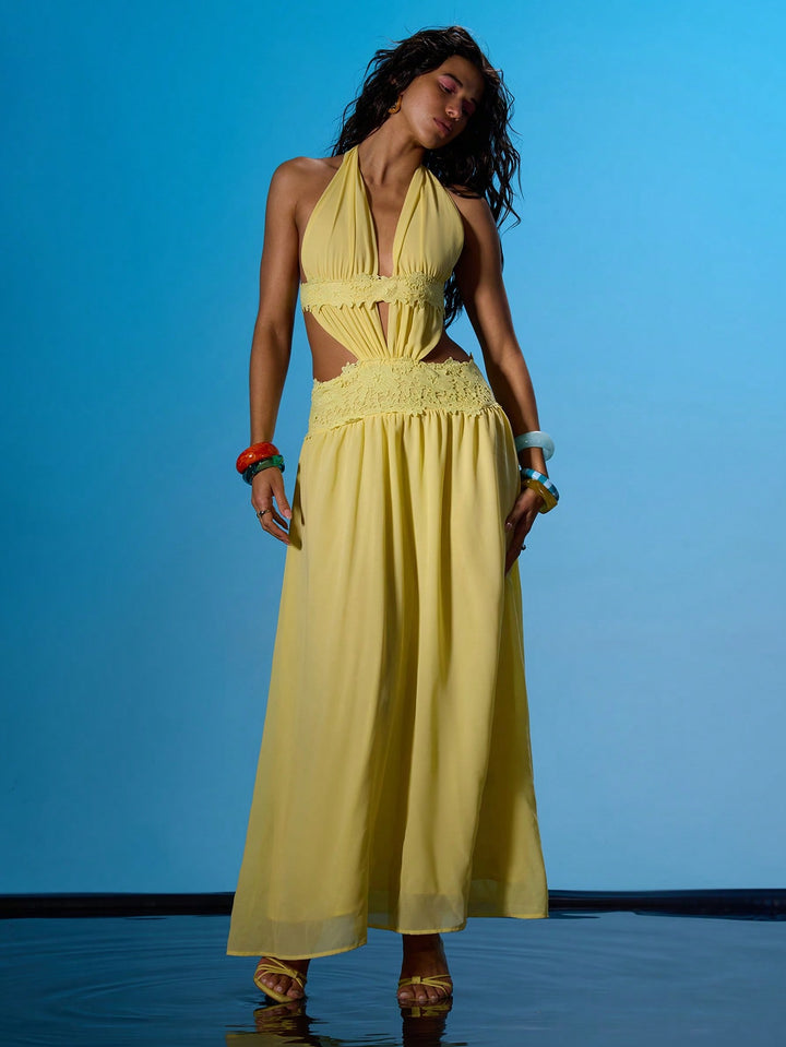 Rochie maxi SHEIN, galben