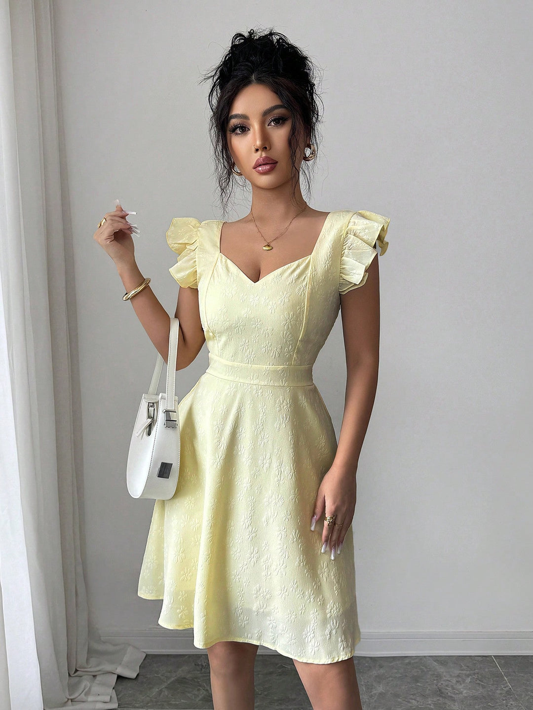 Rochie mini SHEIN, galben