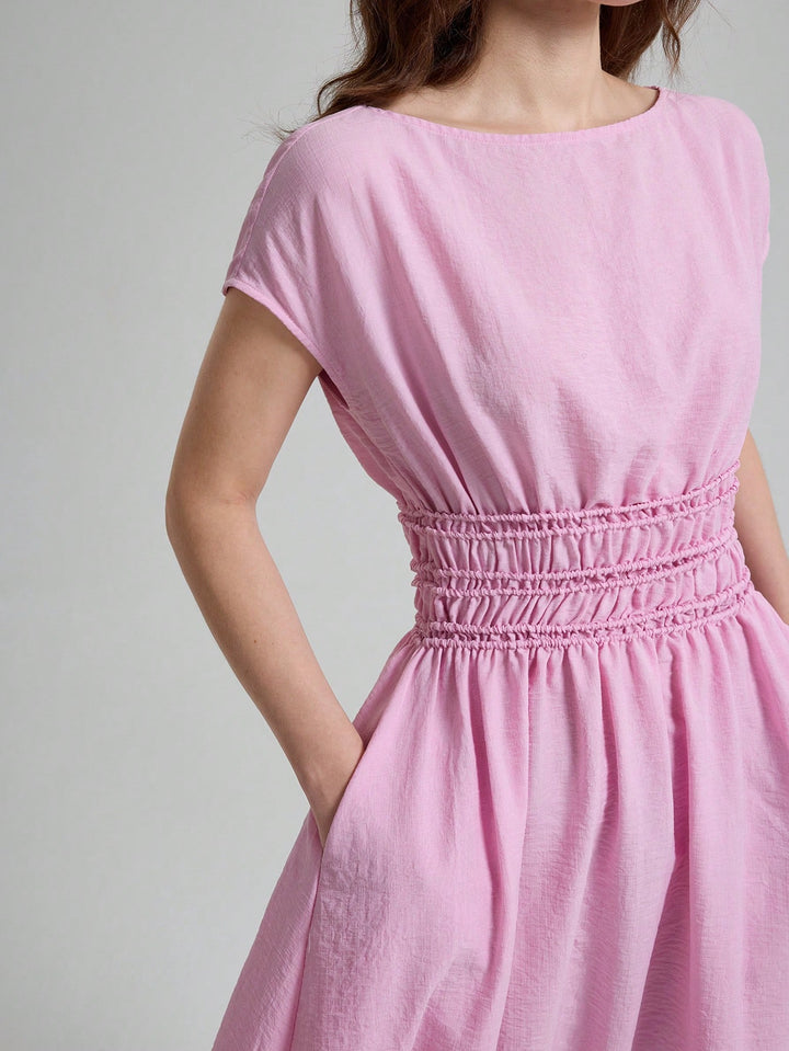 Rochie midi SHEIN, roz