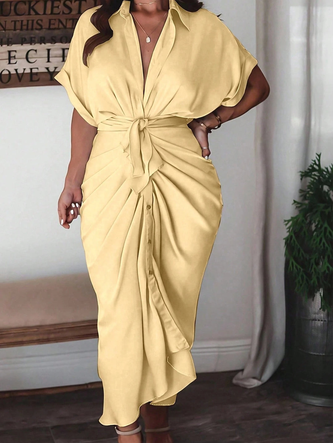 Rochie maxi SHEIN, galben