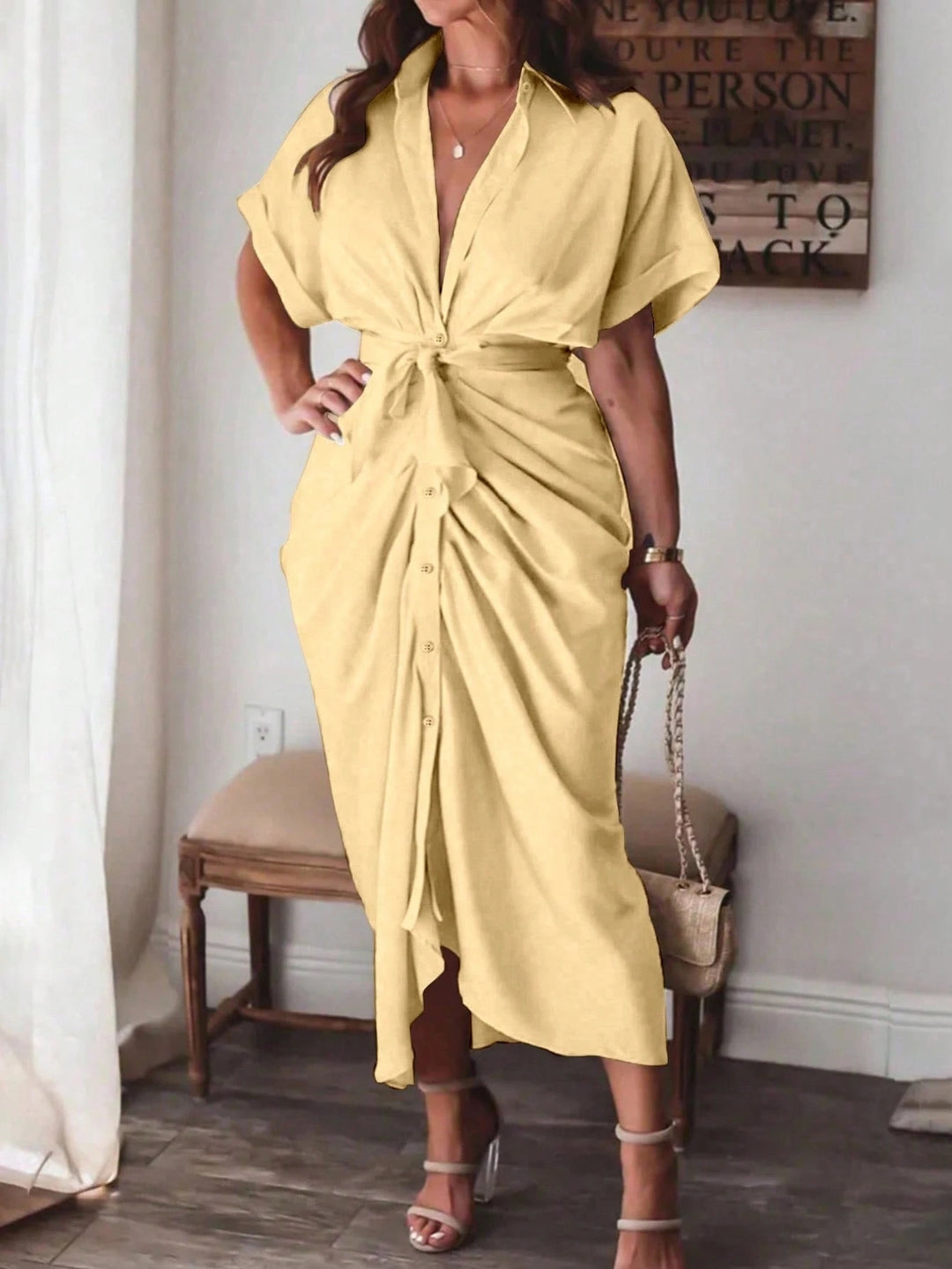 Rochie maxi SHEIN, galben