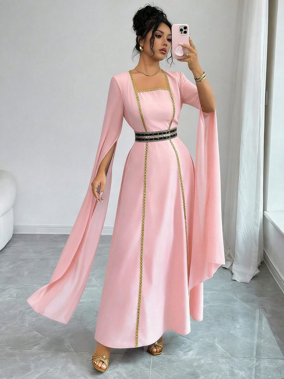 Rochie maxi SHEIN, roz