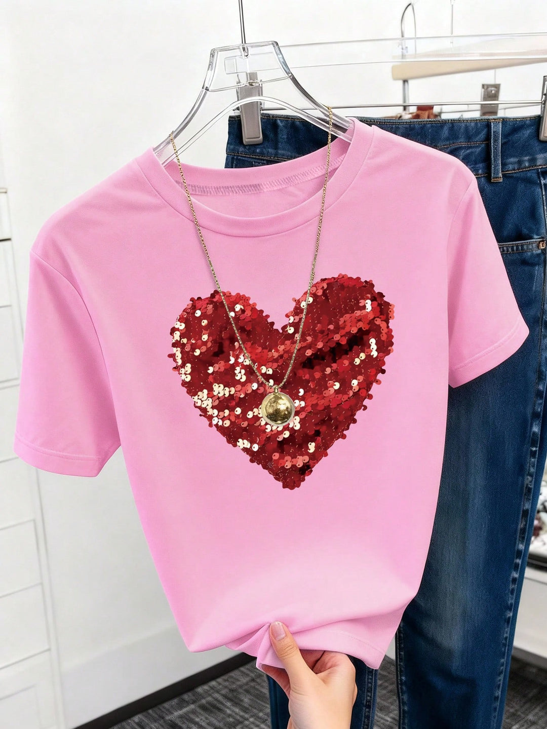 Tricou SHEIN, roz