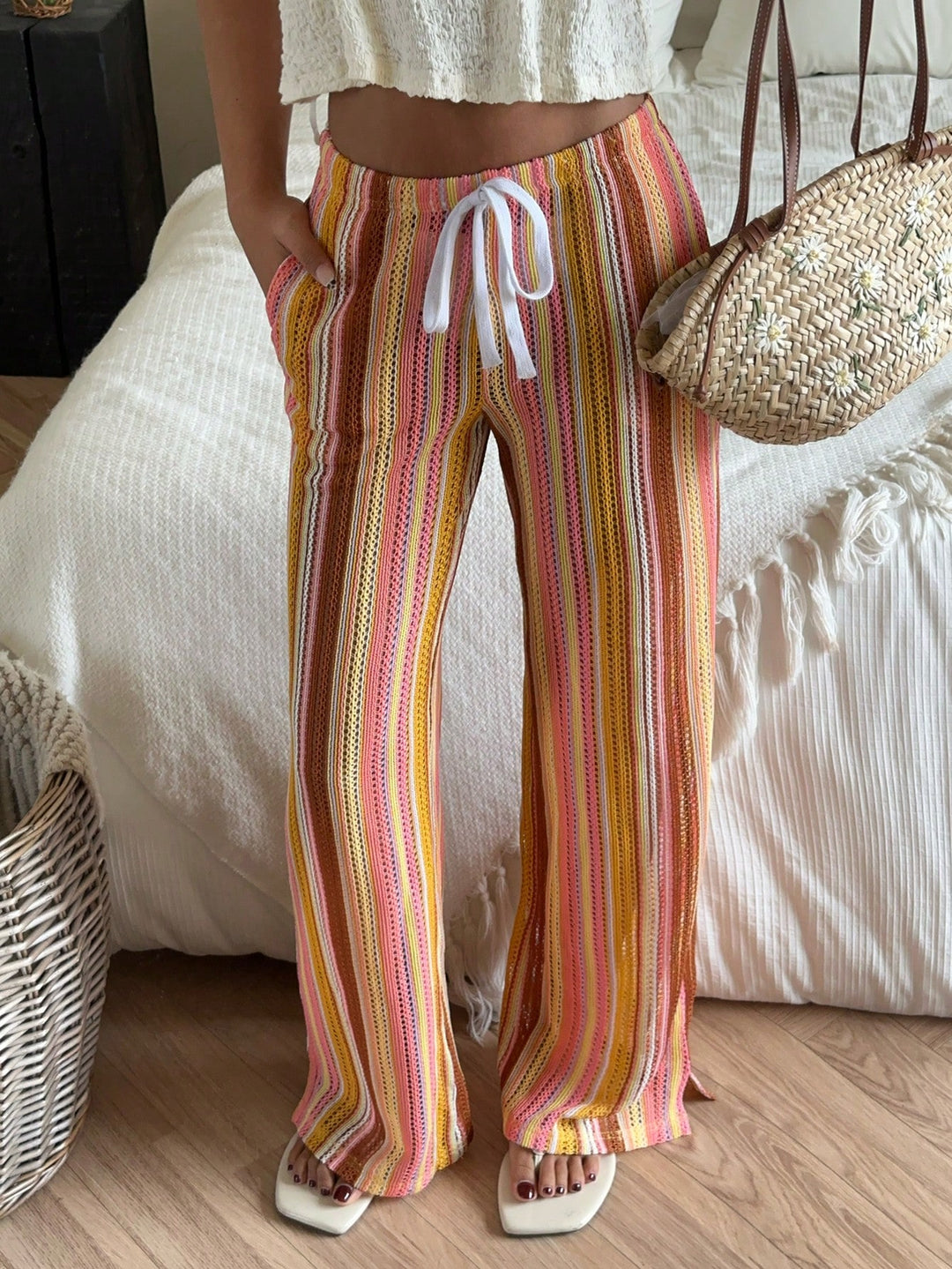 Pantaloni SHEIN, portocaliu