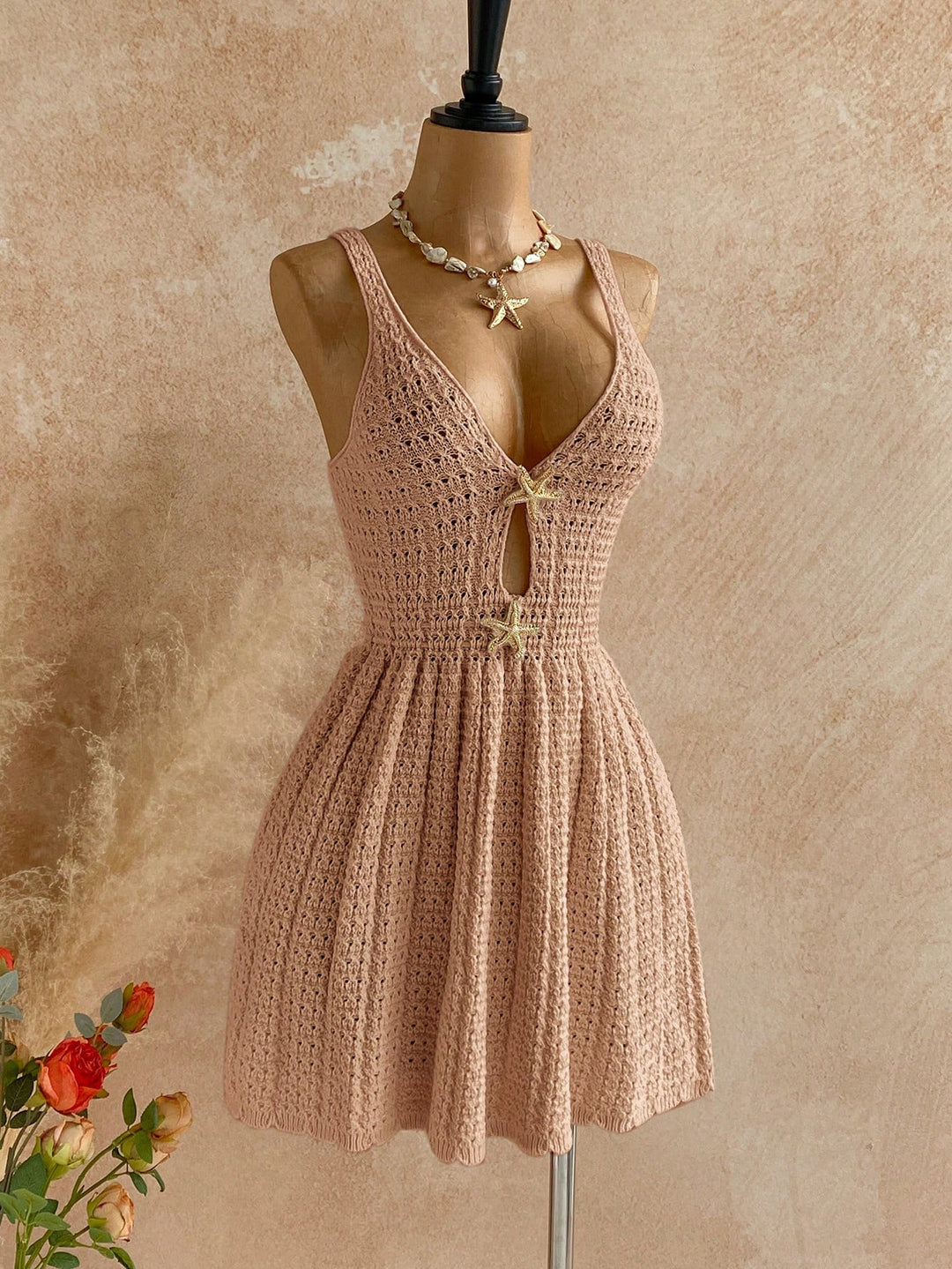 Rochie mini SHEIN, bej
