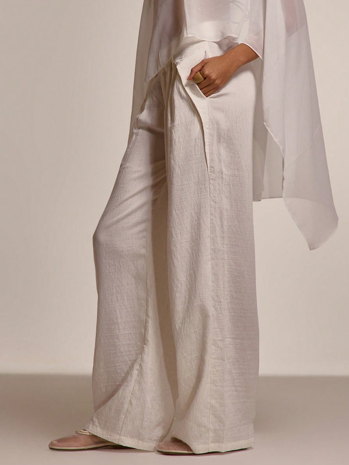 Pantaloni SHEIN, alb