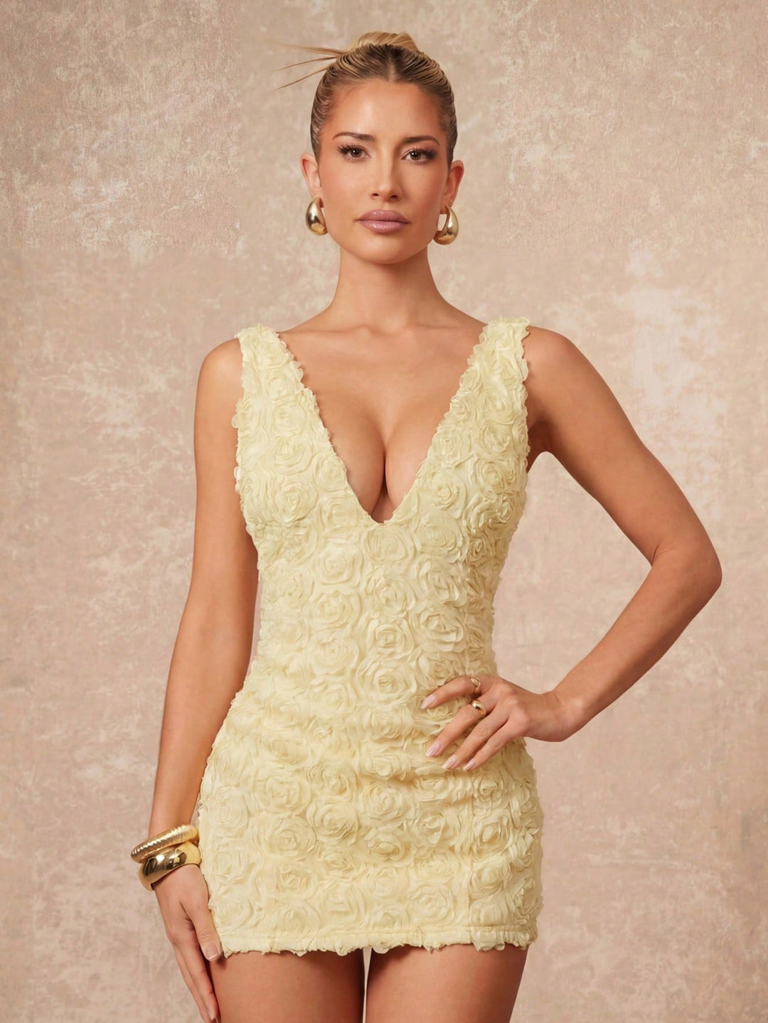 Rochie mini SHEIN, galben