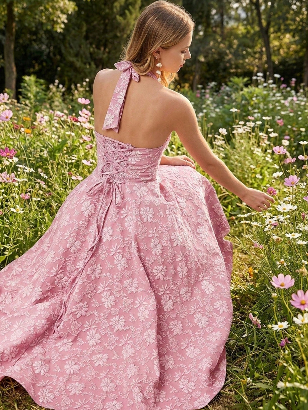 Rochie maxi SHEIN, roz