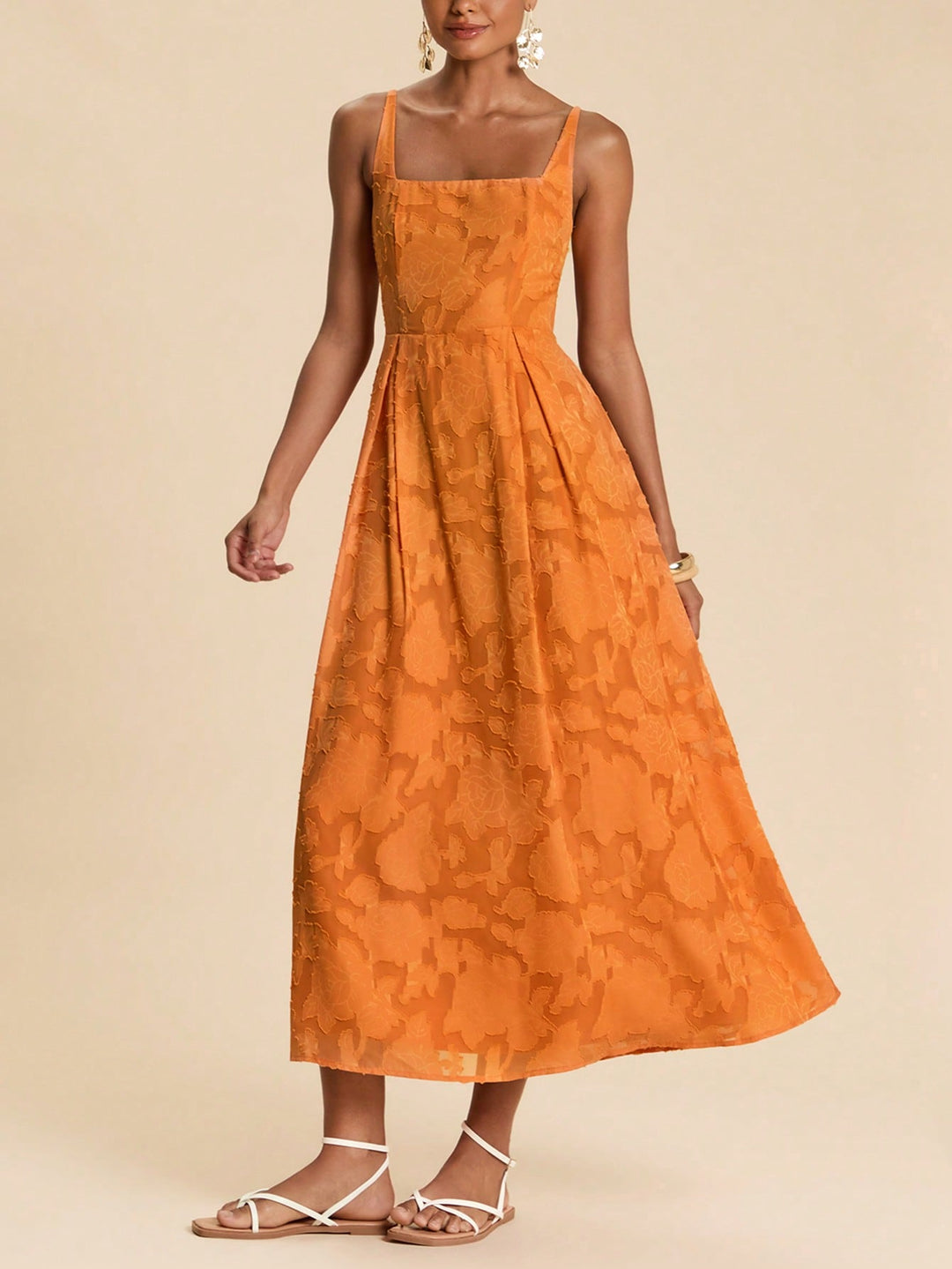 Rochie maxi SHEIN, portocaliu