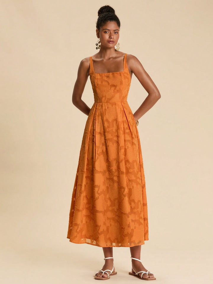 Rochie maxi SHEIN, portocaliu