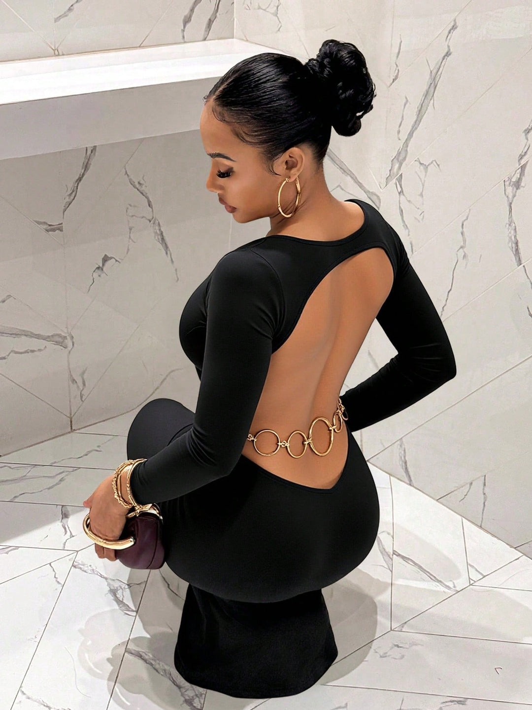 Rochie maxi SHEIN, negru