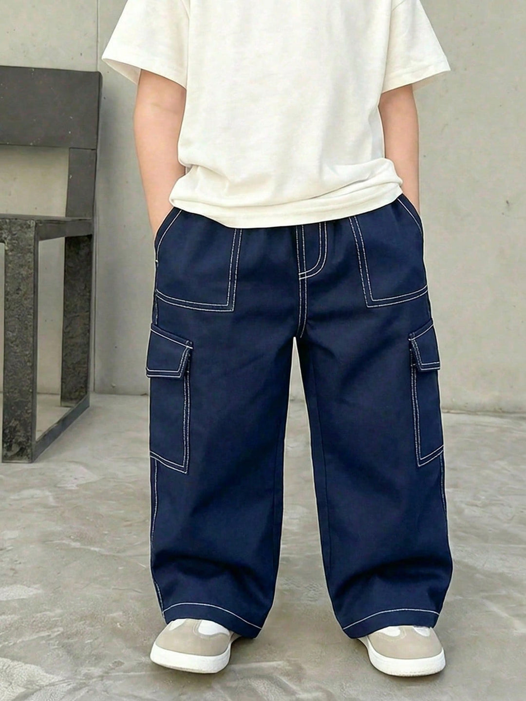 Pantaloni SHEIN, albastru