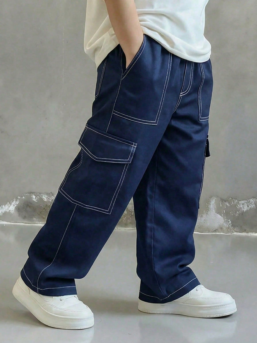 Pantaloni SHEIN, albastru
