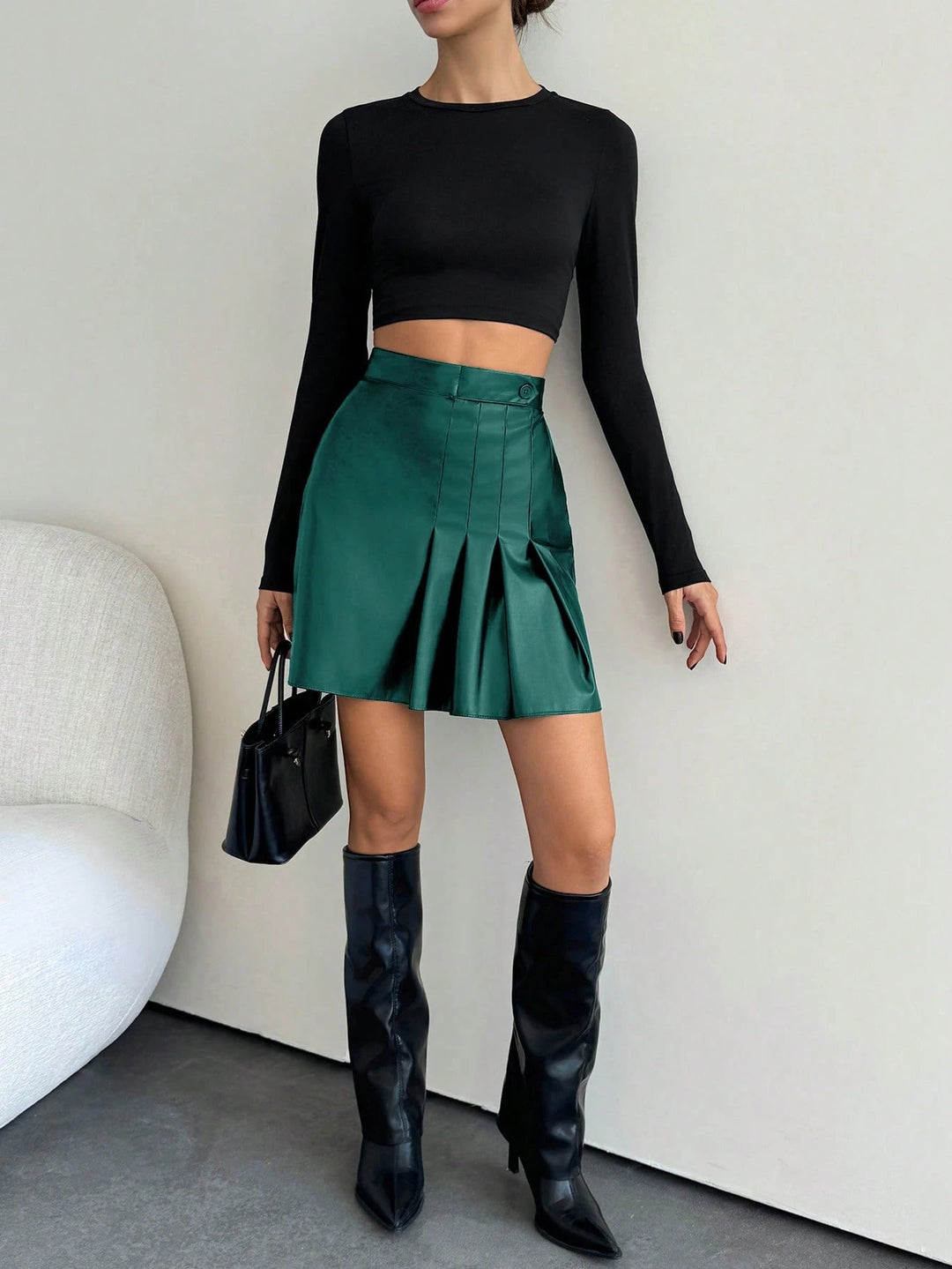 Fustă mini SHEIN, verde
