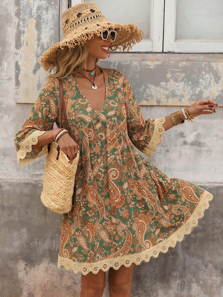 Rochie scurtă SHEIN, verde
