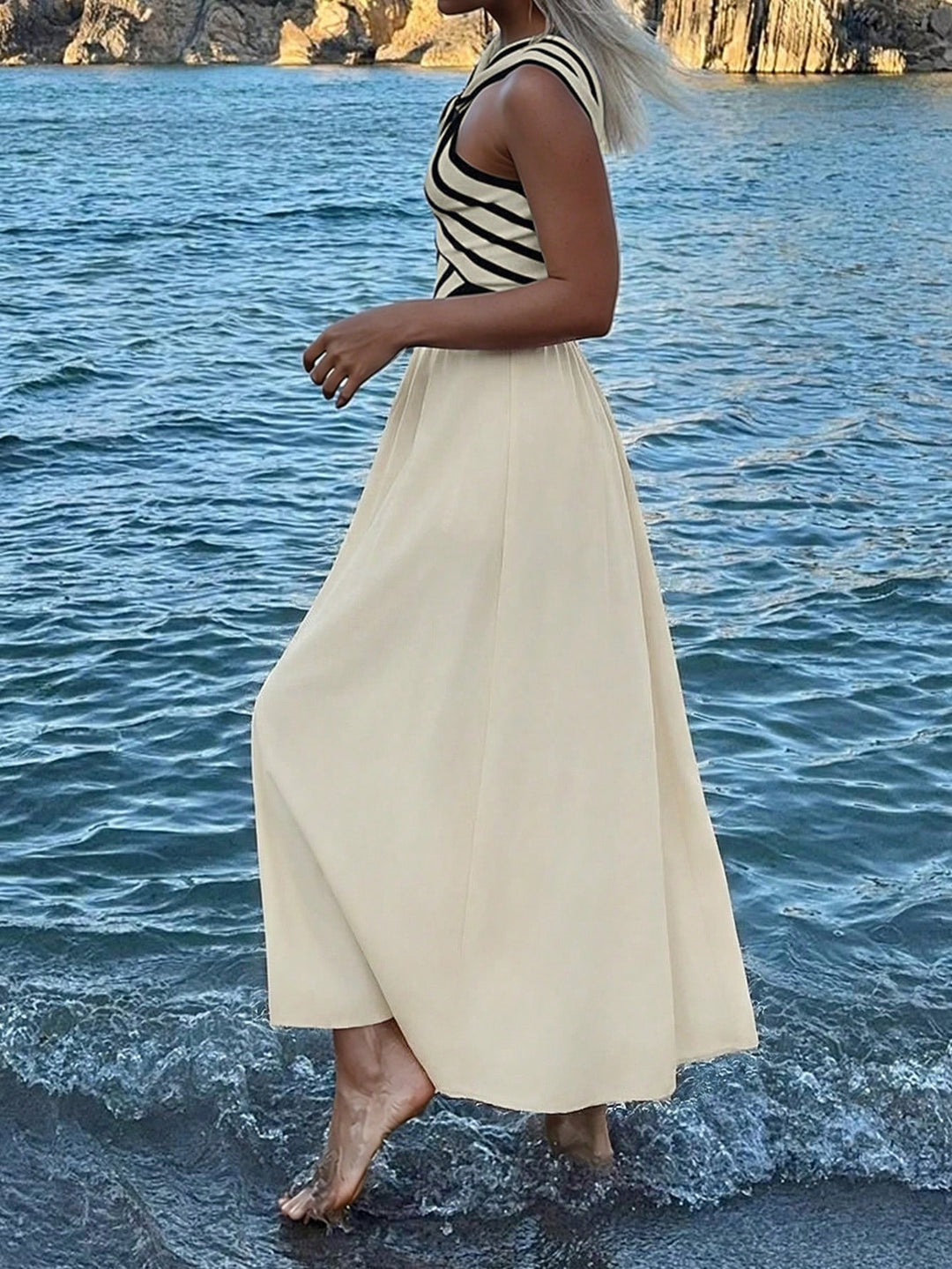 Rochie midi SHEIN, bej