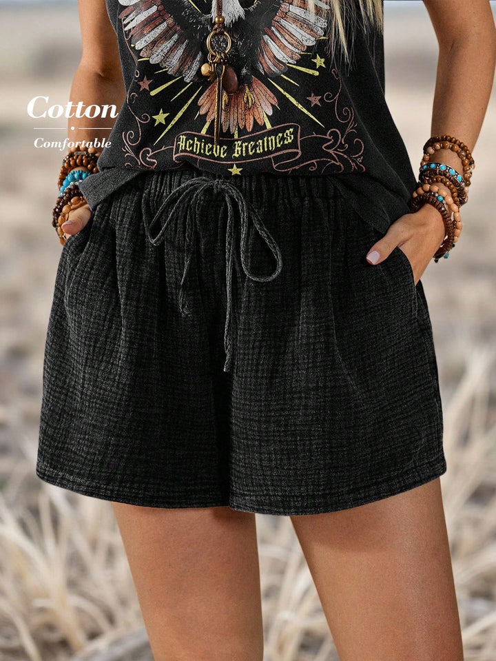 Pantaloni scurți SHEIN, negru