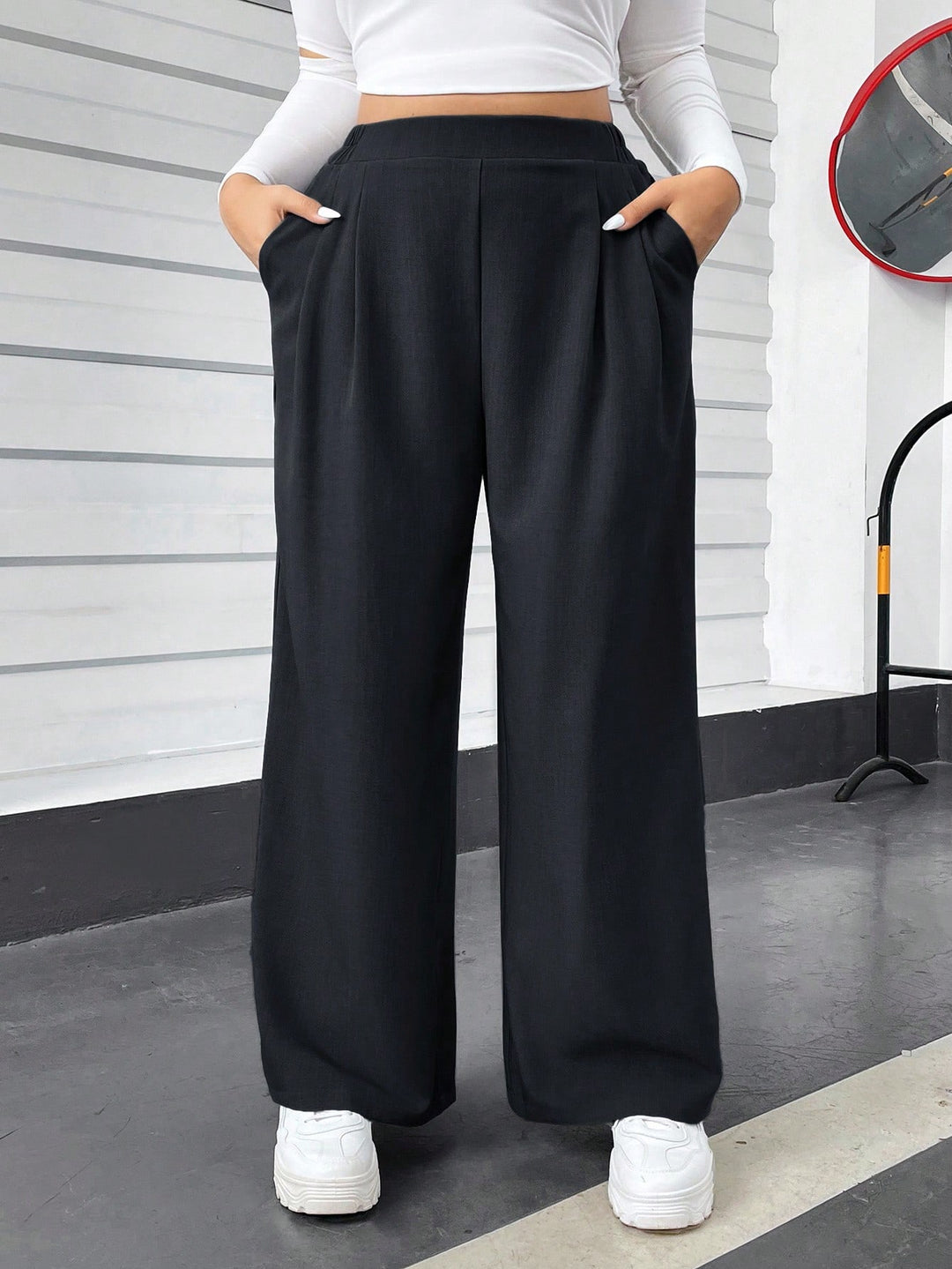 Pantaloni SHEIN, albastru