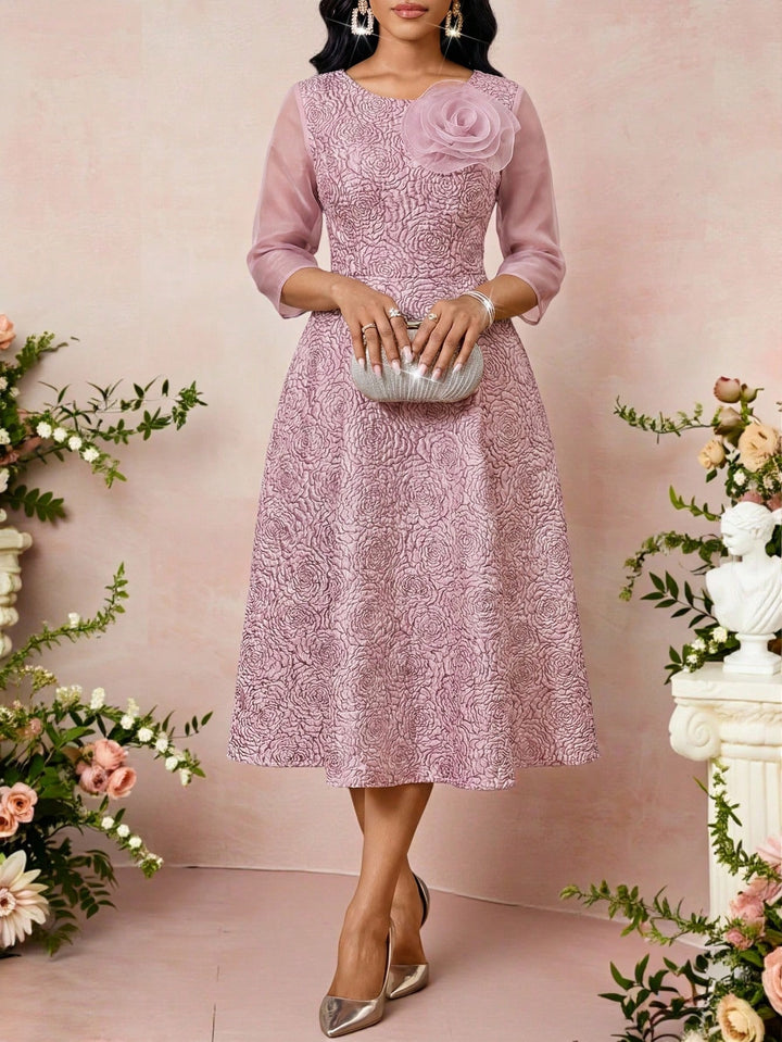 Rochie midi SHEIN, roz