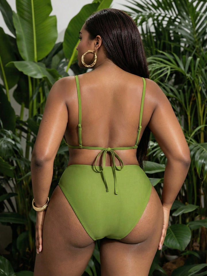 Set bikini de baie SHEIN, verde