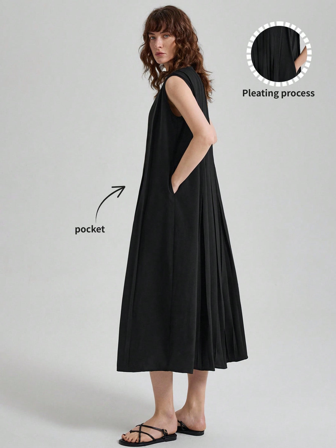 Rochie midi SHEIN, negru