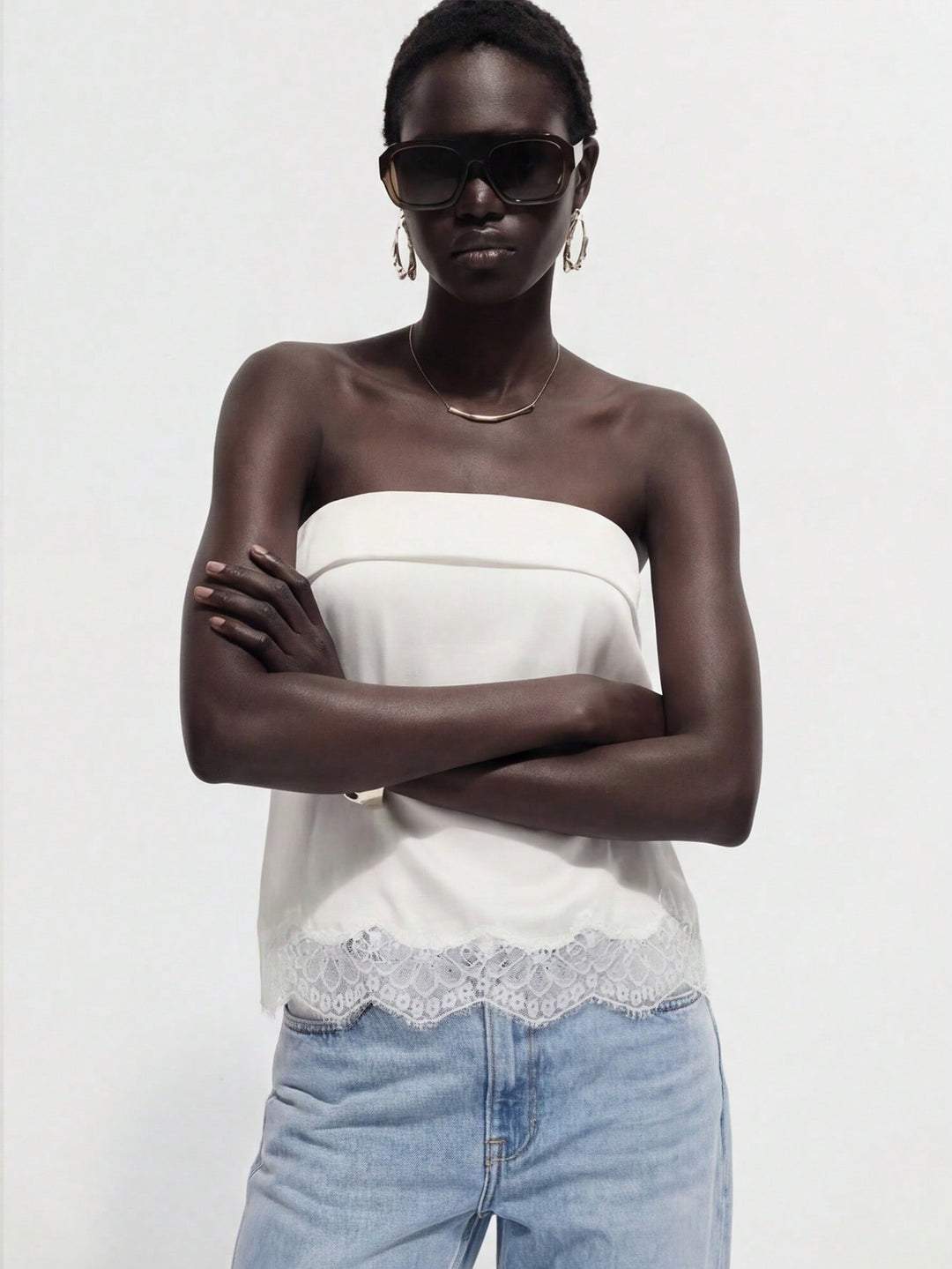 Top SHEIN, alb