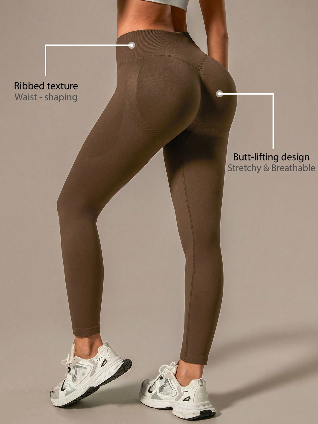 Pantaloni SHEIN, maro