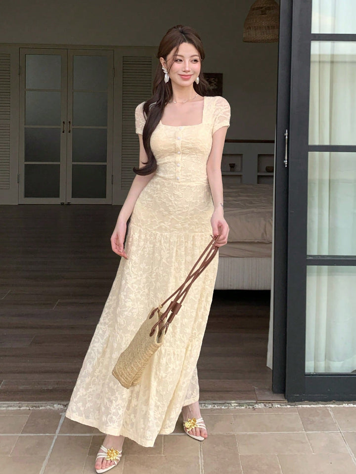 Rochie maxi SHEIN, bej