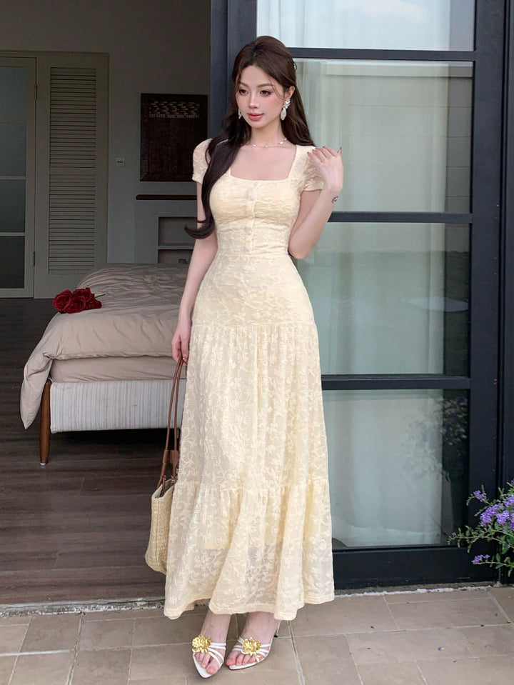 Rochie maxi SHEIN, bej