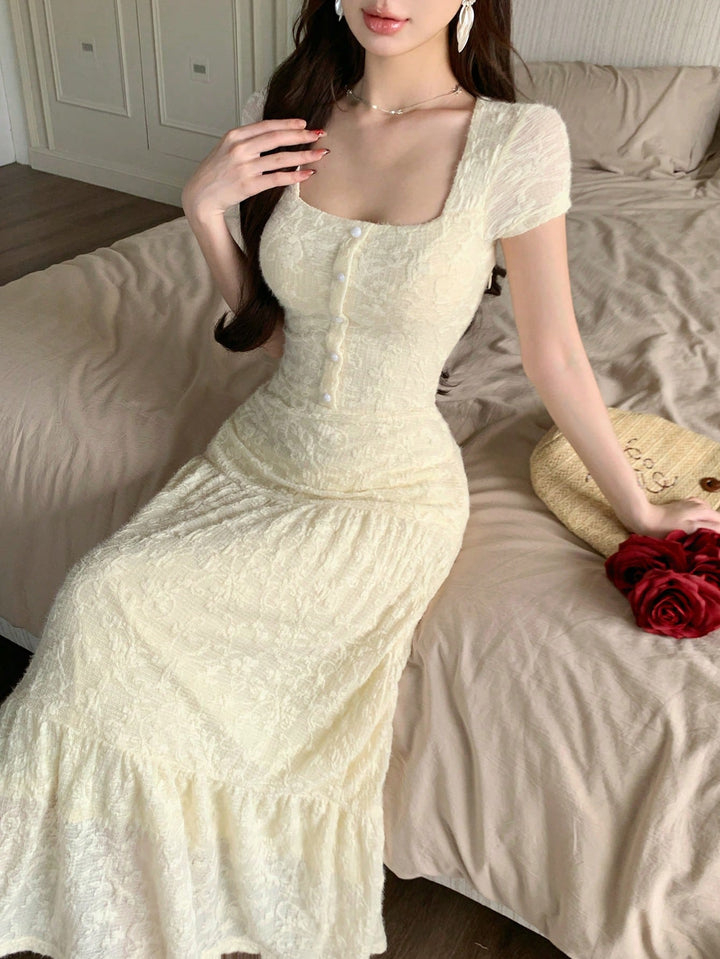 Rochie maxi SHEIN, bej