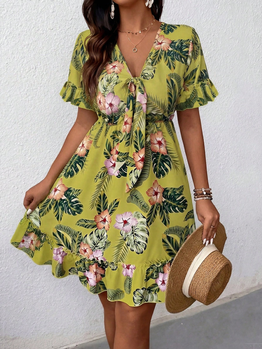 Rochie scurtă SHEIN, galben