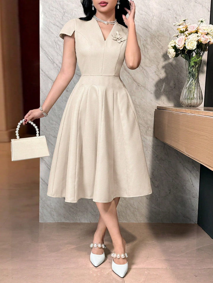 Rochie midi SHEIN, bej