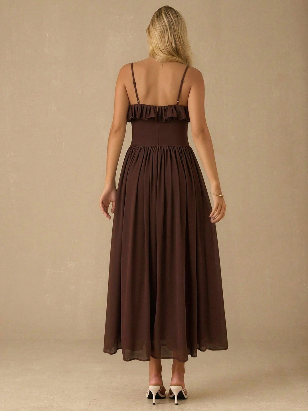 Rochie maxi SHEIN, maro