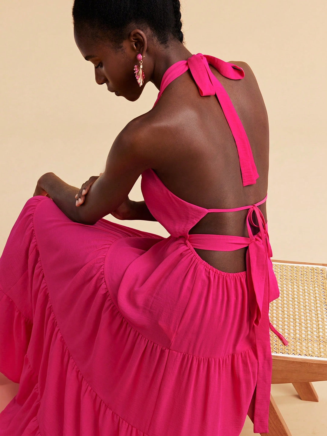 Rochie maxi SHEIN, roz