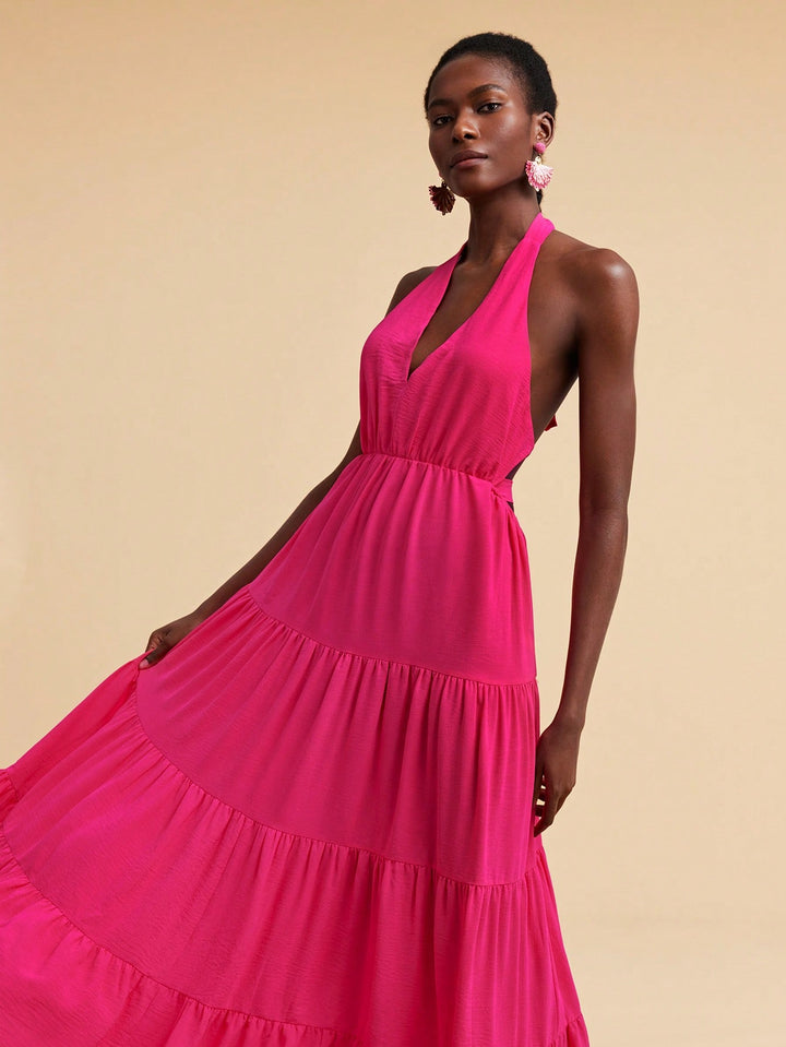 Rochie maxi SHEIN, roz