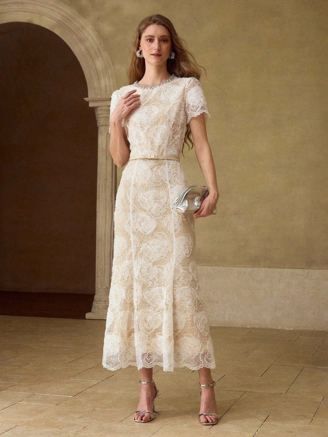 Rochie midi SHEIN, portocaliu