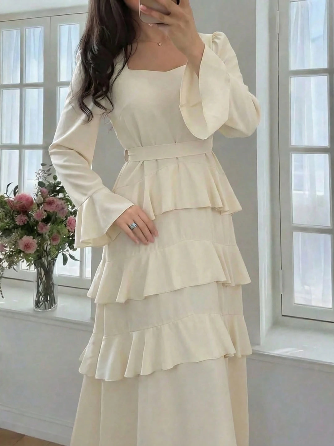 Rochie maxi SHEIN, alb