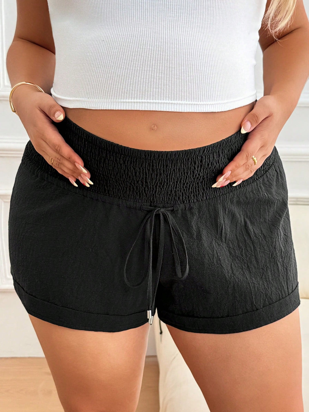 Pantaloni scurți SHEIN, negru