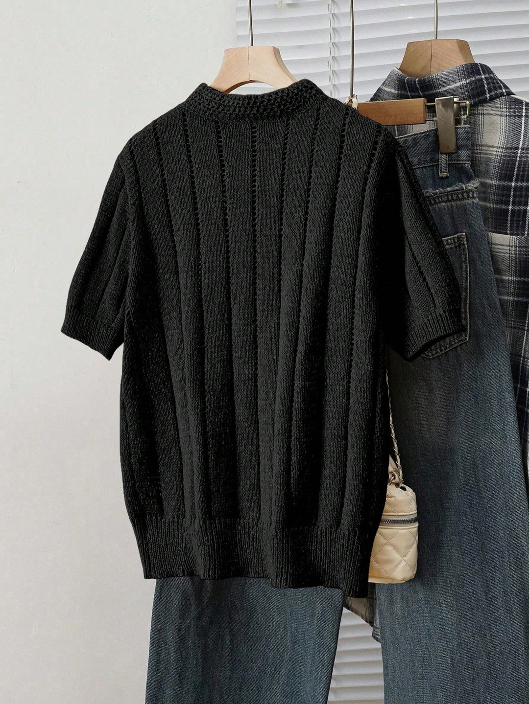 Tricou polo SHEIN, negru