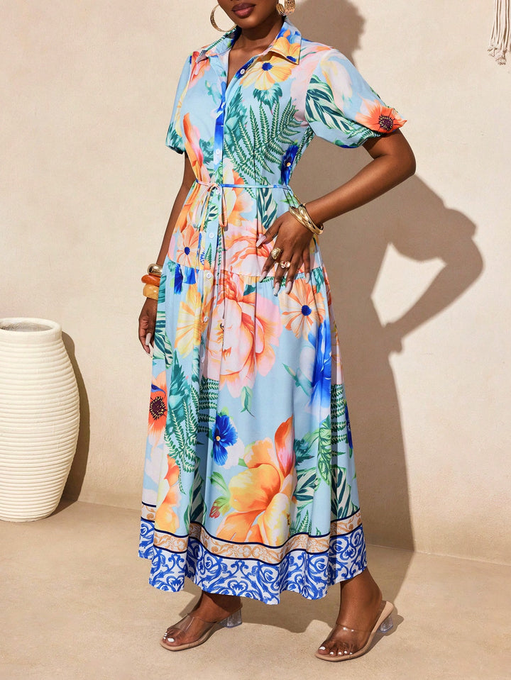 Rochie maxi SHEIN, mix culori